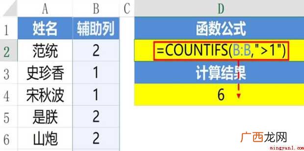 excel如何分别统计某列重复及不重复数据的个数
