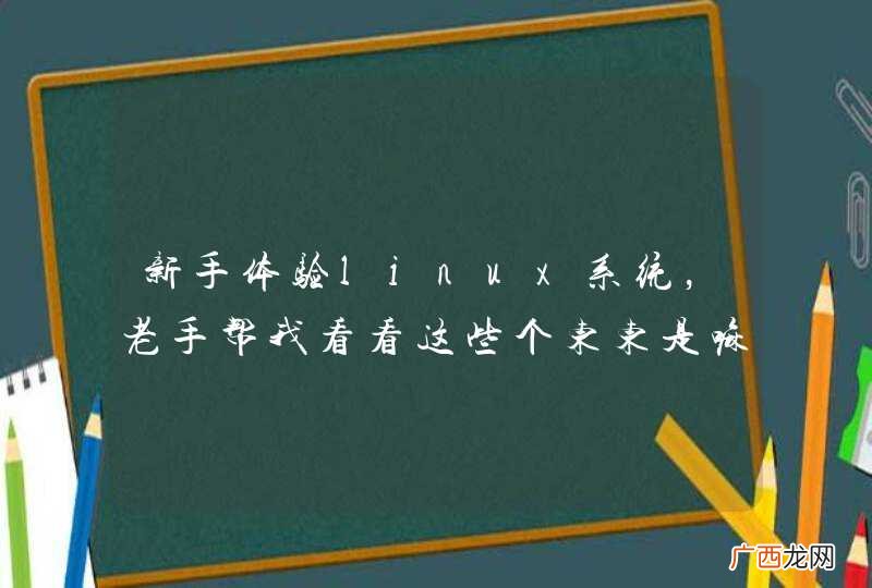 新手体验linux系统，老手帮我看看这些个东东是嘛意思