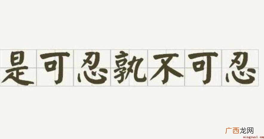是可忍,孰不可忍是什么意思 是可忍，孰不可忍是什么意思