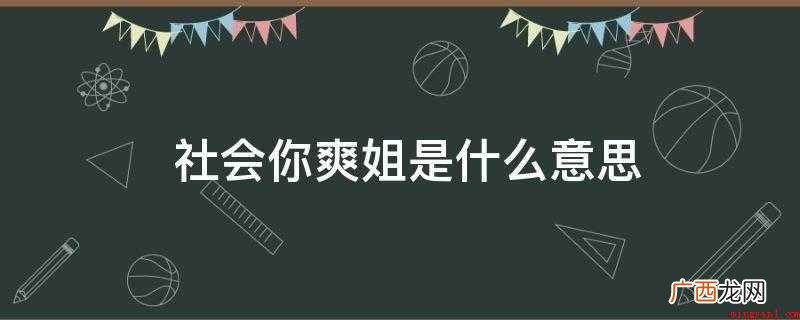 社会你爽姐是什么意思