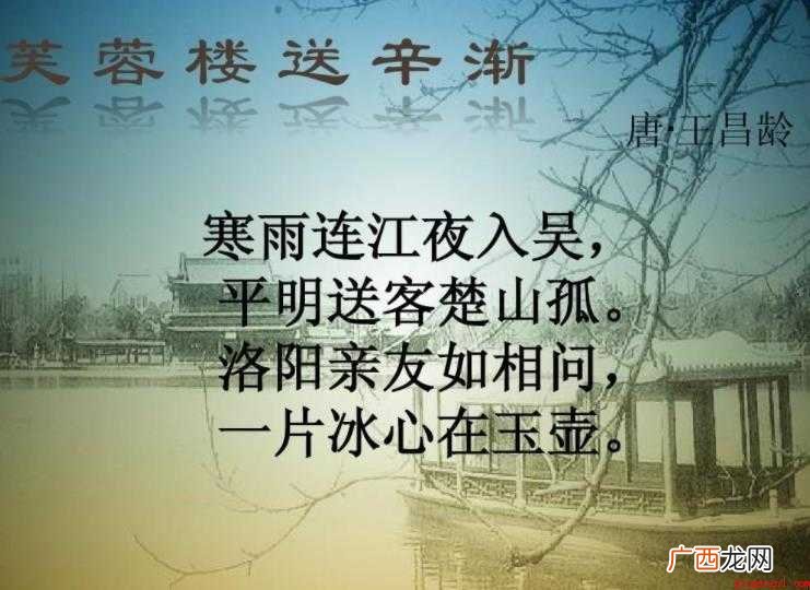 寒雨连江夜入吴的下一句是什么