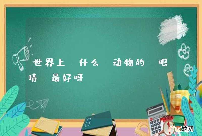 世界上 什么 动物的 眼睛 最好呀?