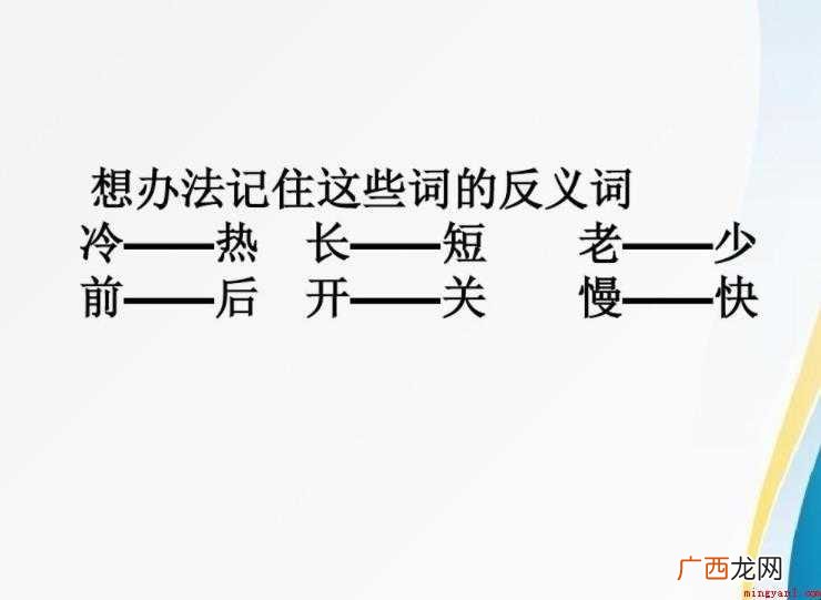 带有反义词的词语有哪些