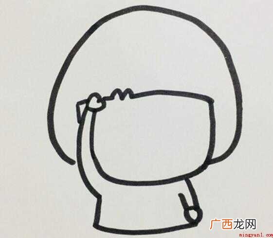 小学生敬礼怎么画简笔画