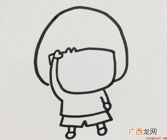 小学生敬礼怎么画简笔画