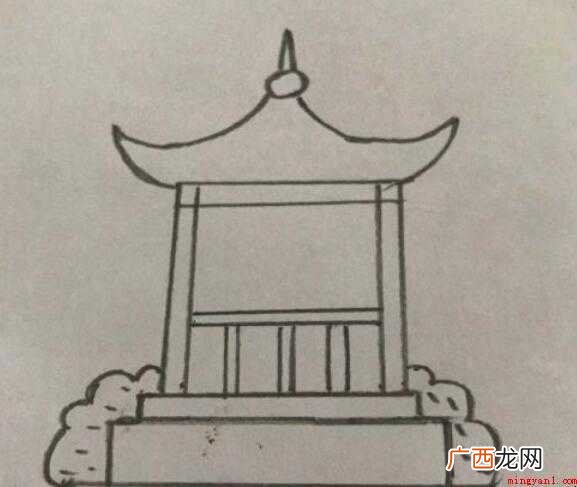 亭子简笔画怎么画 凉亭涂上自己喜欢的颜色 亭子简笔画怎么画