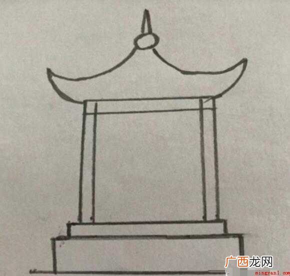 亭子简笔画怎么画 凉亭涂上自己喜欢的颜色 亭子简笔画怎么画