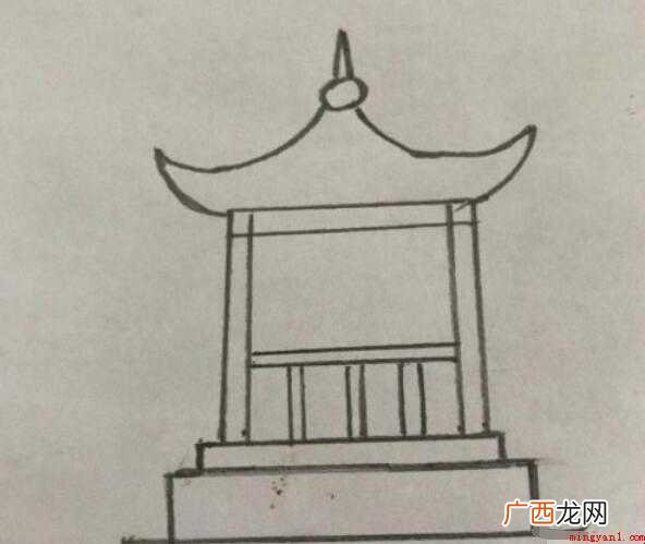 亭子简笔画怎么画 凉亭涂上自己喜欢的颜色 亭子简笔画怎么画