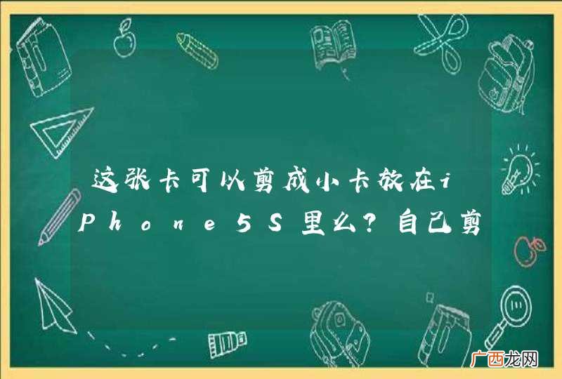 这张卡可以剪成小卡放在iPhone5S里么？自己剪、是不是剪到黄色的那边卡就没用了？