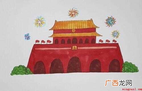 天安门简笔画怎么画