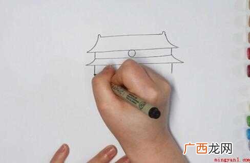 天安门简笔画怎么画