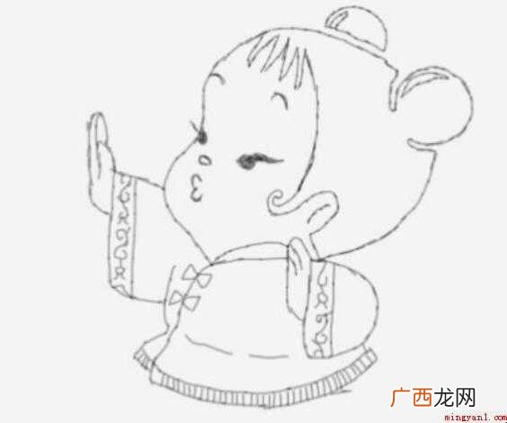 简笔画年画娃娃是怎么画的