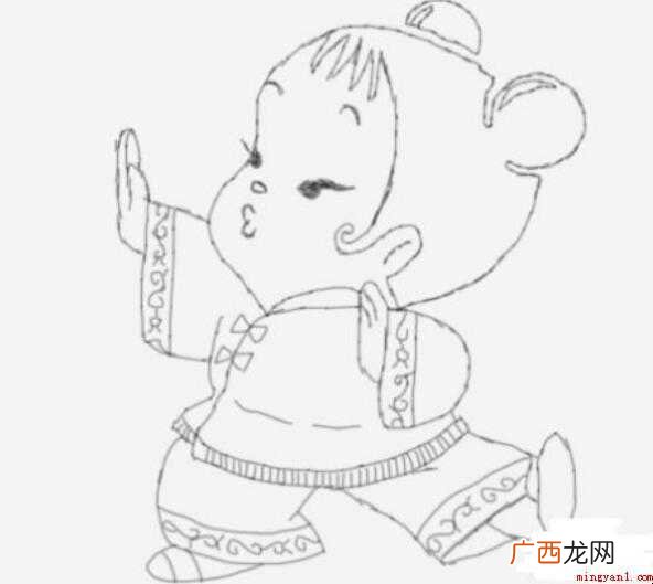简笔画年画娃娃是怎么画的