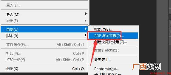 怎样用PS把多张图片批量转化成pdf格式