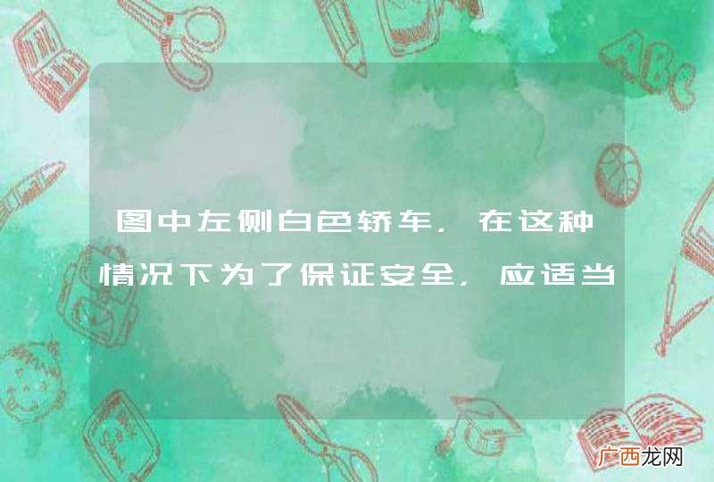 图中左侧白色轿车，在这种情况下为了保证安全，应适当降低车速。_答案是对