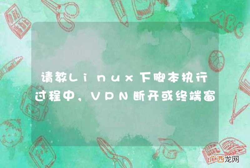 请教Linux下脚本执行过程中，VPN断开或终端窗口关闭后的影响