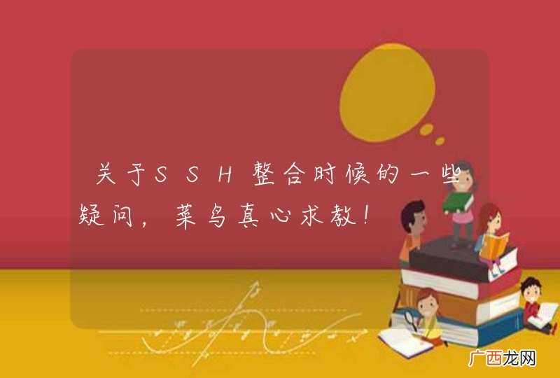 关于SSH整合时候的一些疑问，菜鸟真心求教！