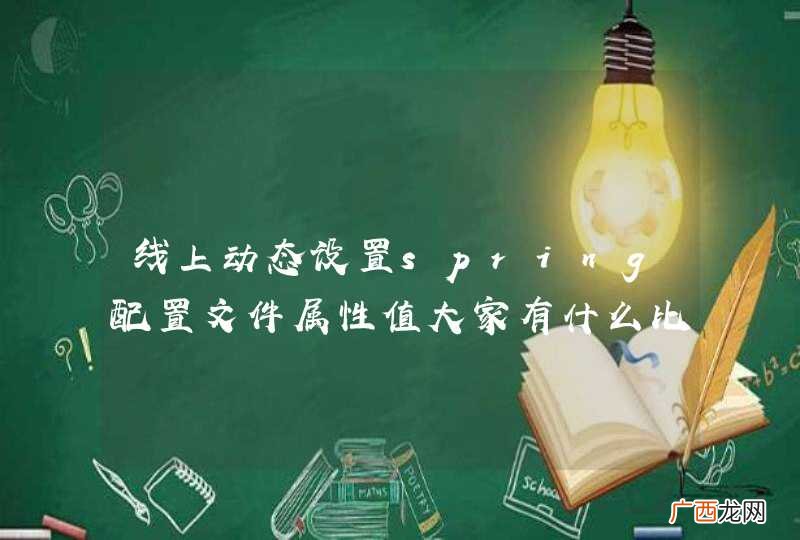 线上动态设置spring配置文件属性值大家有什么比较好的方法吗
