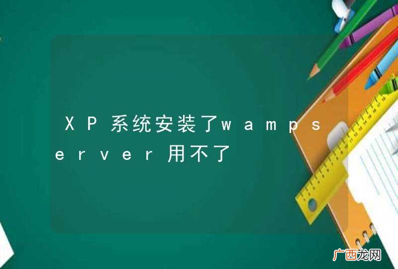 XP系统安装了wampserver用不了