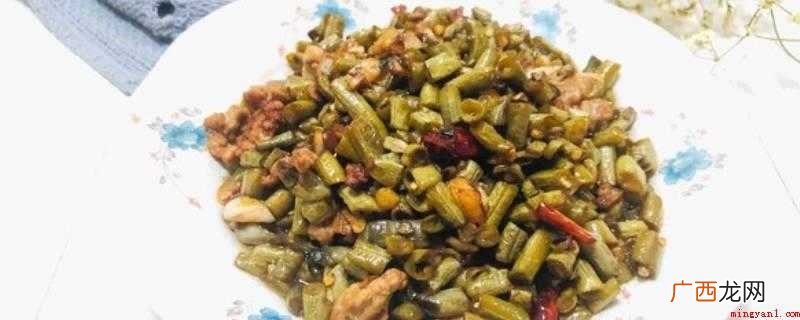 酸豇豆、肉丝、蒜头、辣椒干五六、酱油、鸡精 酸豇豆怎么炒