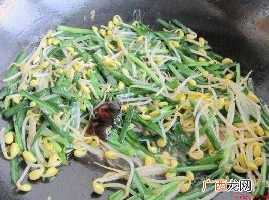 黄豆芽、韭菜、植物油、盐、姜、味鲜、蚝油、红柿子椒 菲菜怎么炒好吃
