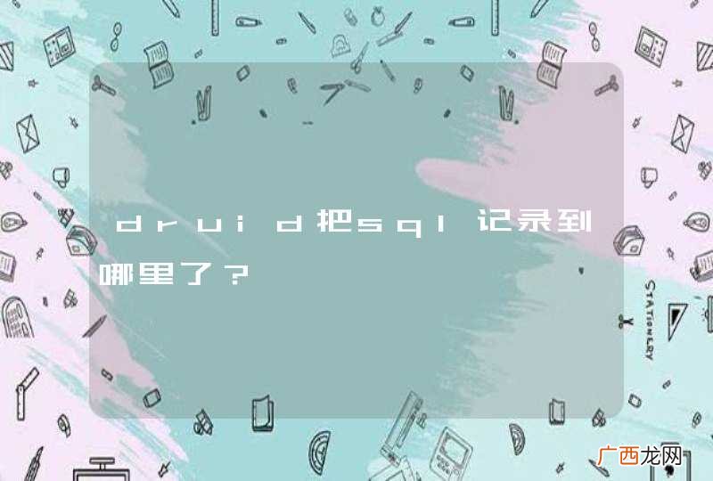 druid把sql记录到哪里了？