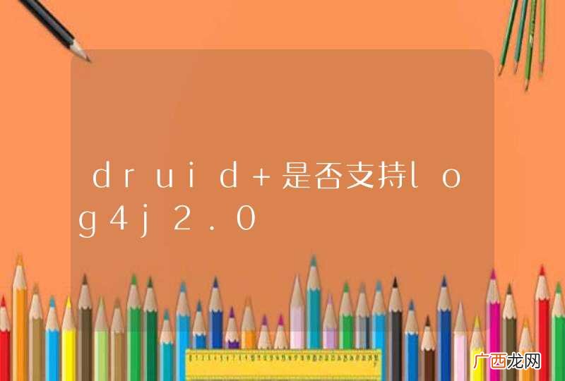 druid 是否支持log4j2.0