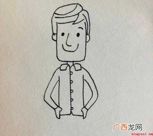 爸爸简笔画怎么画 绘画爸爸帅气阳光发型 爸爸简笔画怎么画