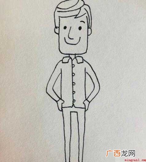 爸爸简笔画怎么画 绘画爸爸帅气阳光发型 爸爸简笔画怎么画