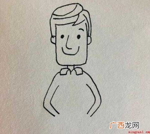 爸爸简笔画怎么画 绘画爸爸帅气阳光发型 爸爸简笔画怎么画