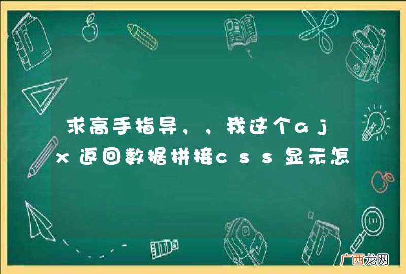 求高手指导，，我这个ajx返回数据拼接css显示怎么错了，