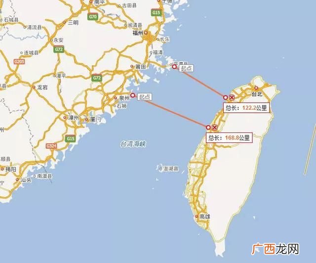 福建到台湾多少公里,台湾和福建相距多远?