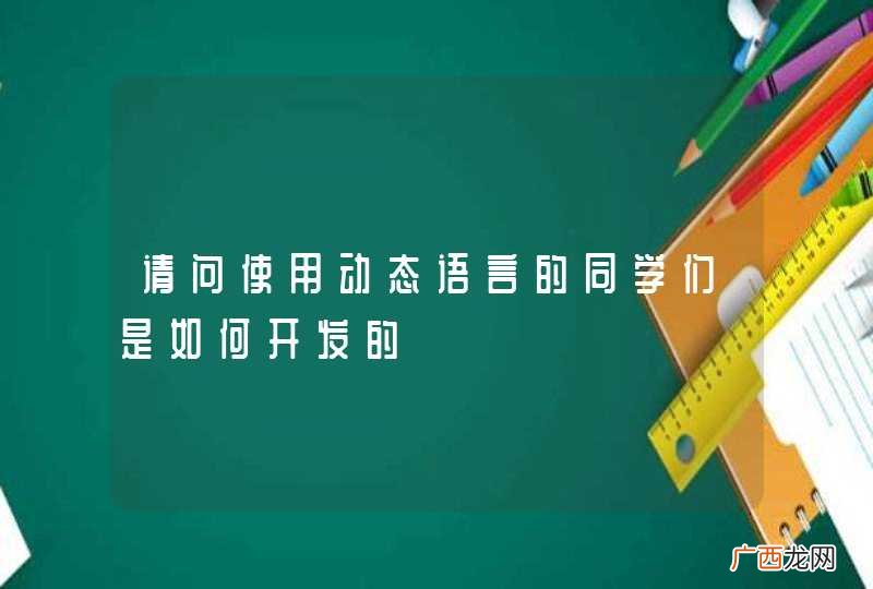 请问使用动态语言的同学们是如何开发的
