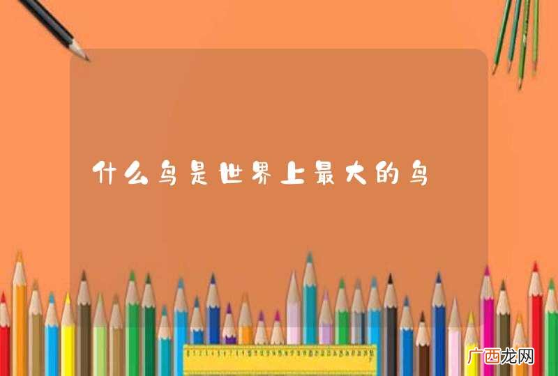 什么鸟是世界上最大的鸟
