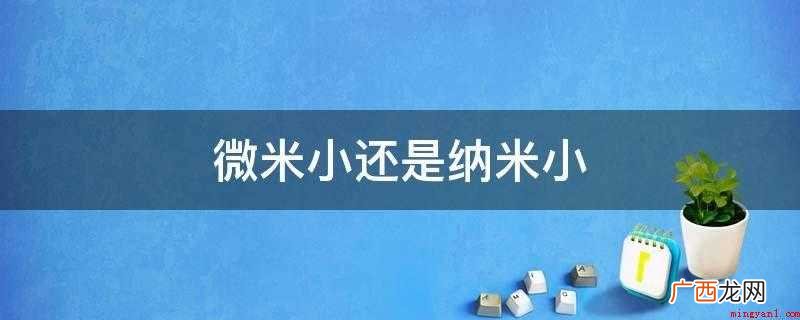 nm 纳米小。纳米,是nanometre的译音,即是毫微米 微米小还是纳米小