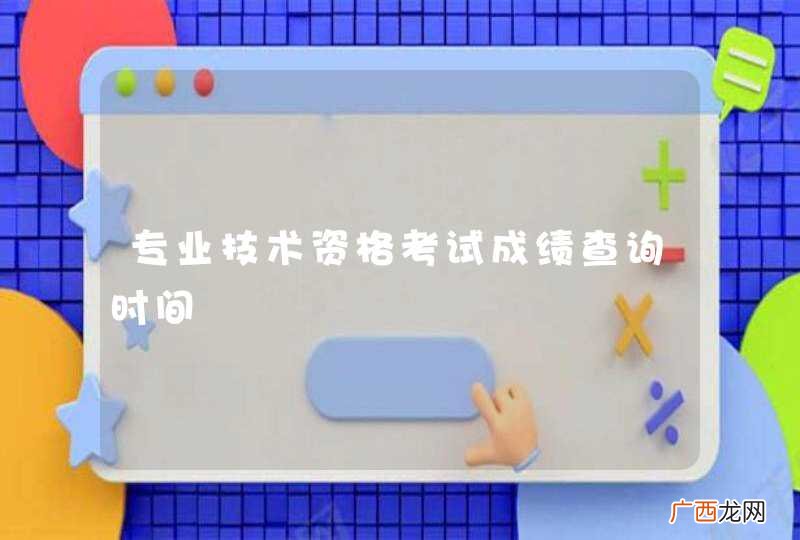 专业技术资格考试成绩查询时间
