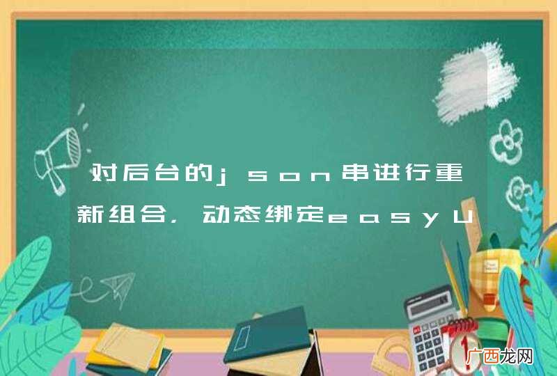 对后台的json串进行重新组合，动态绑定easyUI datagrid！！！！！！！！