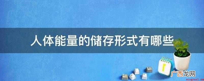 人体能量储存于碳水化合物、脂肪和蛋白质中 人体能量的储存形式有哪些