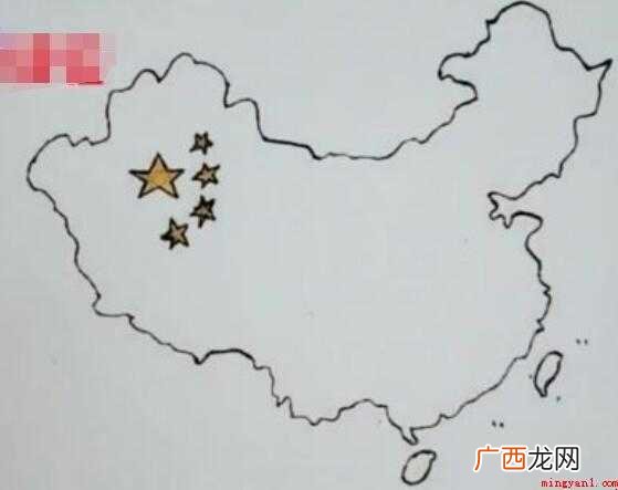 中国地图简笔画怎么画