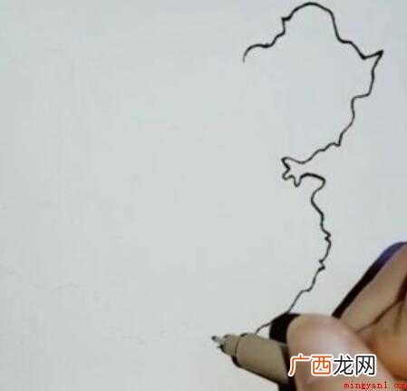 中国地图简笔画怎么画