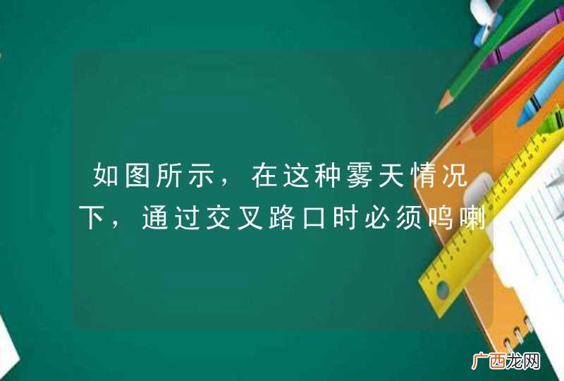 如图所示,在这种雾天情况下,通过交叉路口时必须鸣喇叭,加速通过,以免造成交通拥堵。_答案是错
