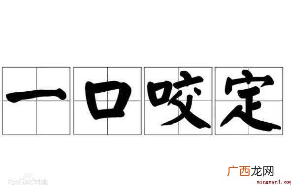 一口坚持,汉语成语,拼音是y ku yǎo dng 一口咬定是什么意思
