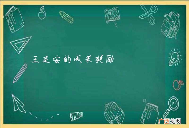 王建安的成果奖励