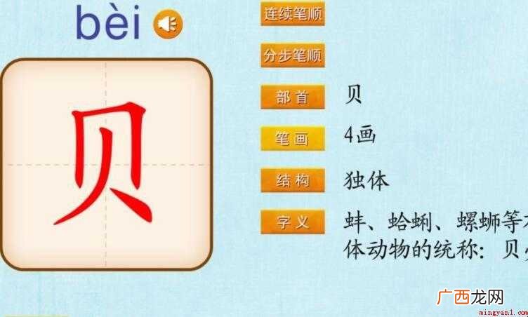 贝类旁边的单词是什么? 贝字旁的字有哪些