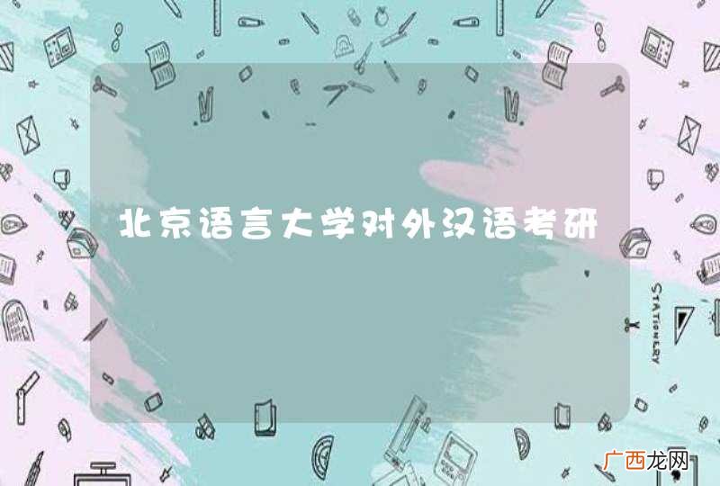 北京语言大学对外汉语考研