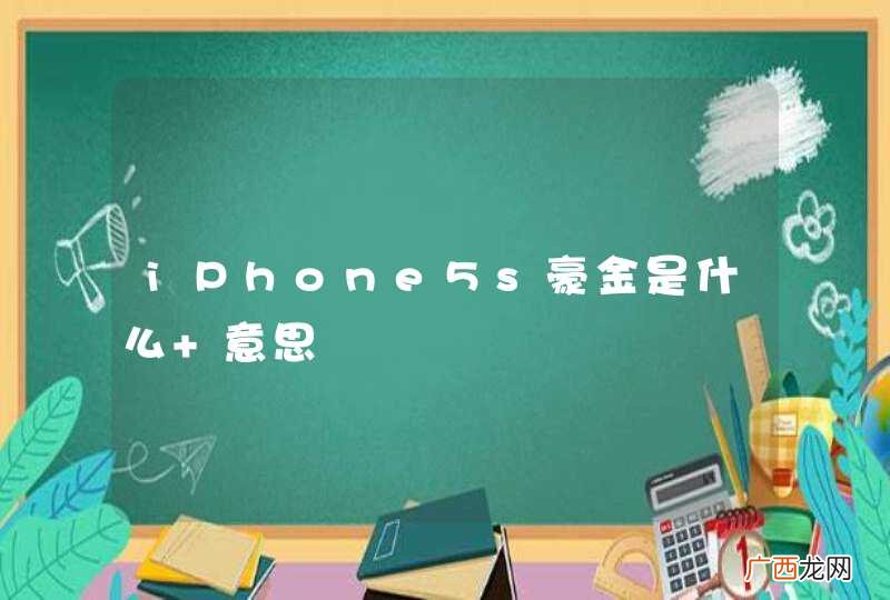 iPhone5s豪金是什么 意思