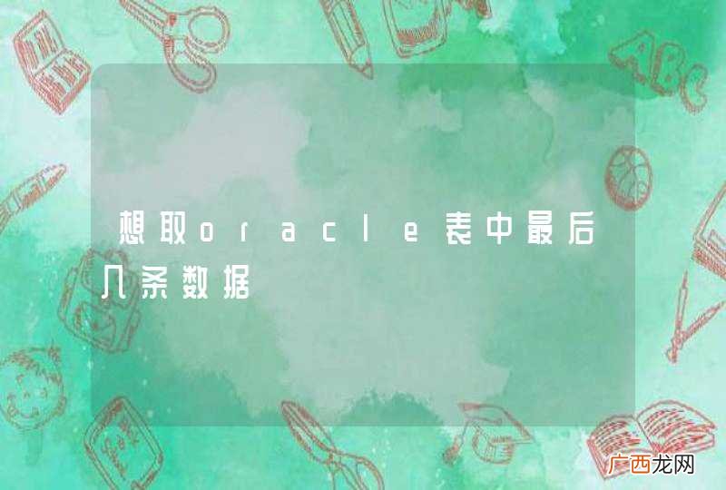 想取oracle表中最后几条数据