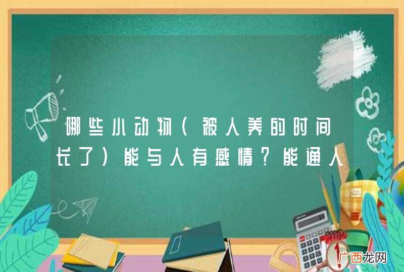 被人养的时间长了 哪些小动物能与人有感情？能通人性？