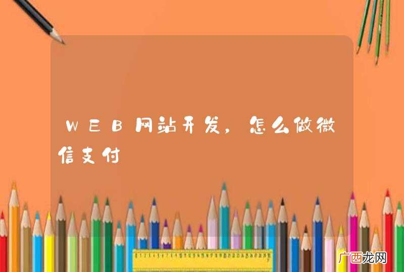 WEB网站开发，怎么做微信支付