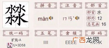 四个水字念什么,四个水字念什么是什么意思？
